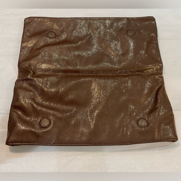 BCBGENERATION Lola Clutch Bronze Studed Fold Over Clutch Purse - Picture 4 of 10